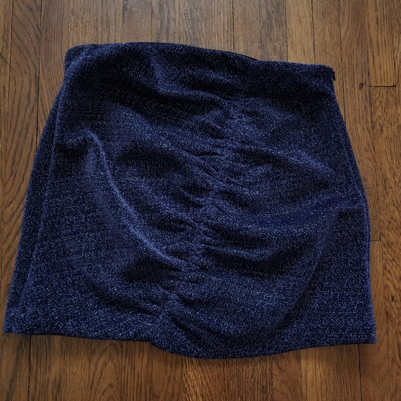 Zara asymmetric Sparkly Blue skirt - Picture 1 of 3